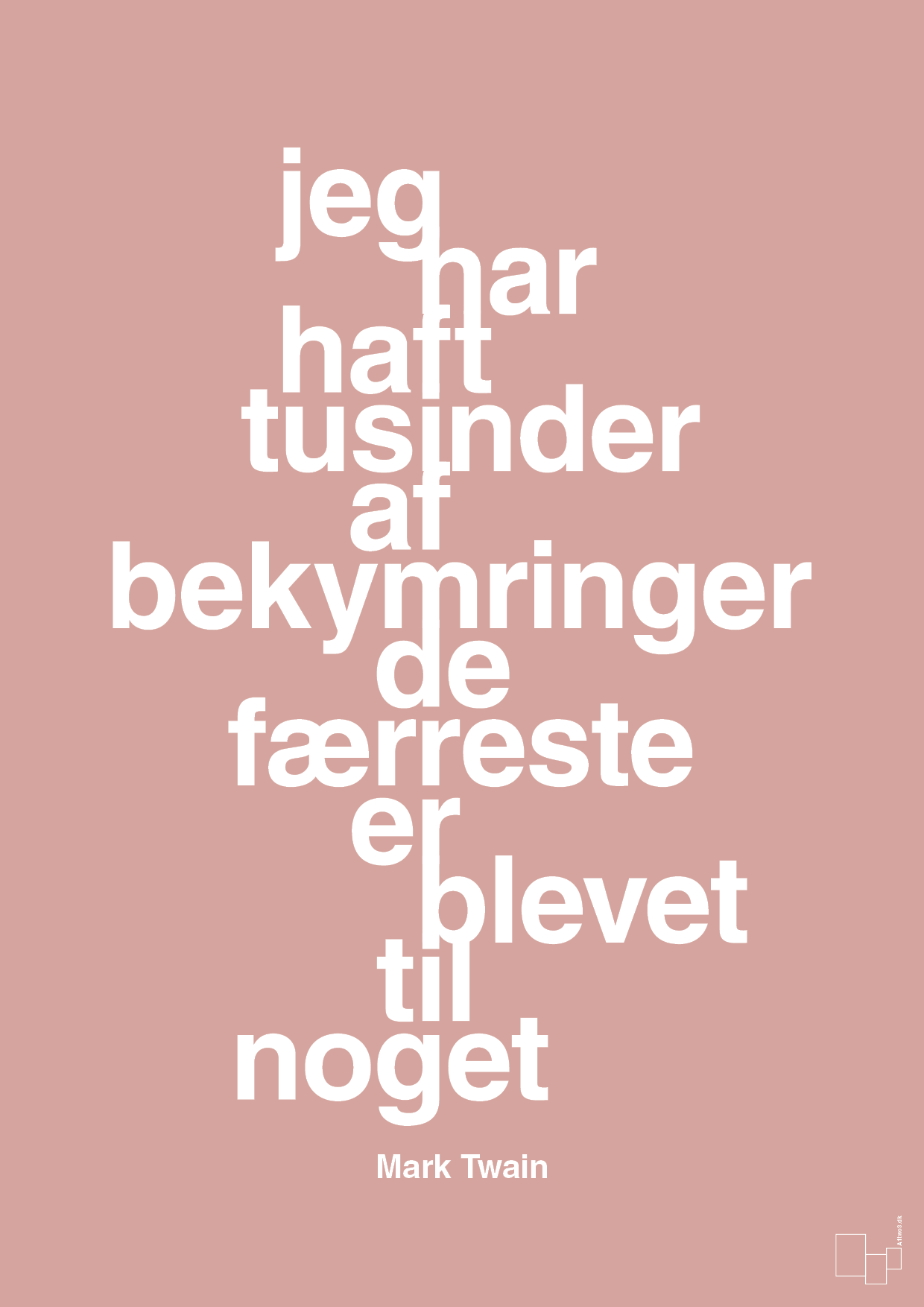 plakat: jeg har haft tusinder af bekymringer de færreste er blevet til noget - bubble shell-Forfatter-A1two3