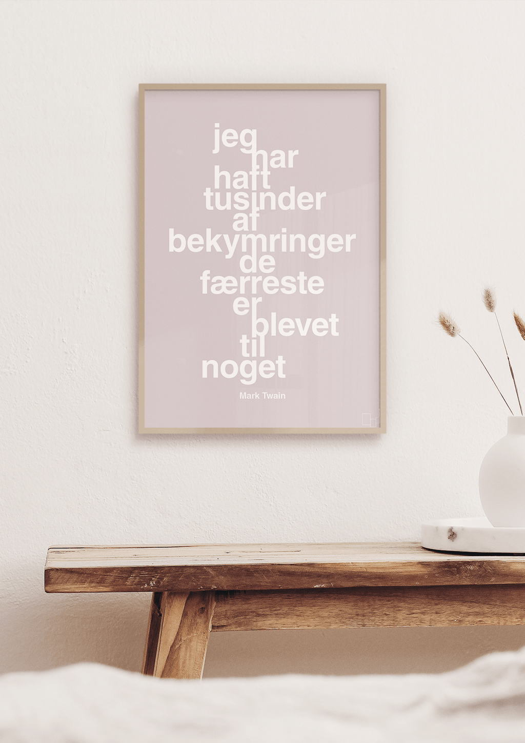 plakat: jeg har haft tusinder af bekymringer de færreste er blevet til noget - graphic charcoal-Forfatter-A1two3