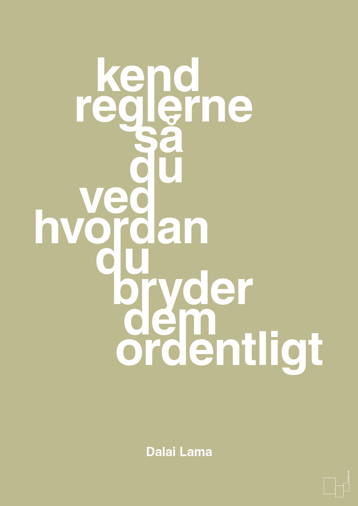 plakat: kend reglerne så du ved hvordan du bryder dem ordentligt - back to nature-Religion-A1two3
