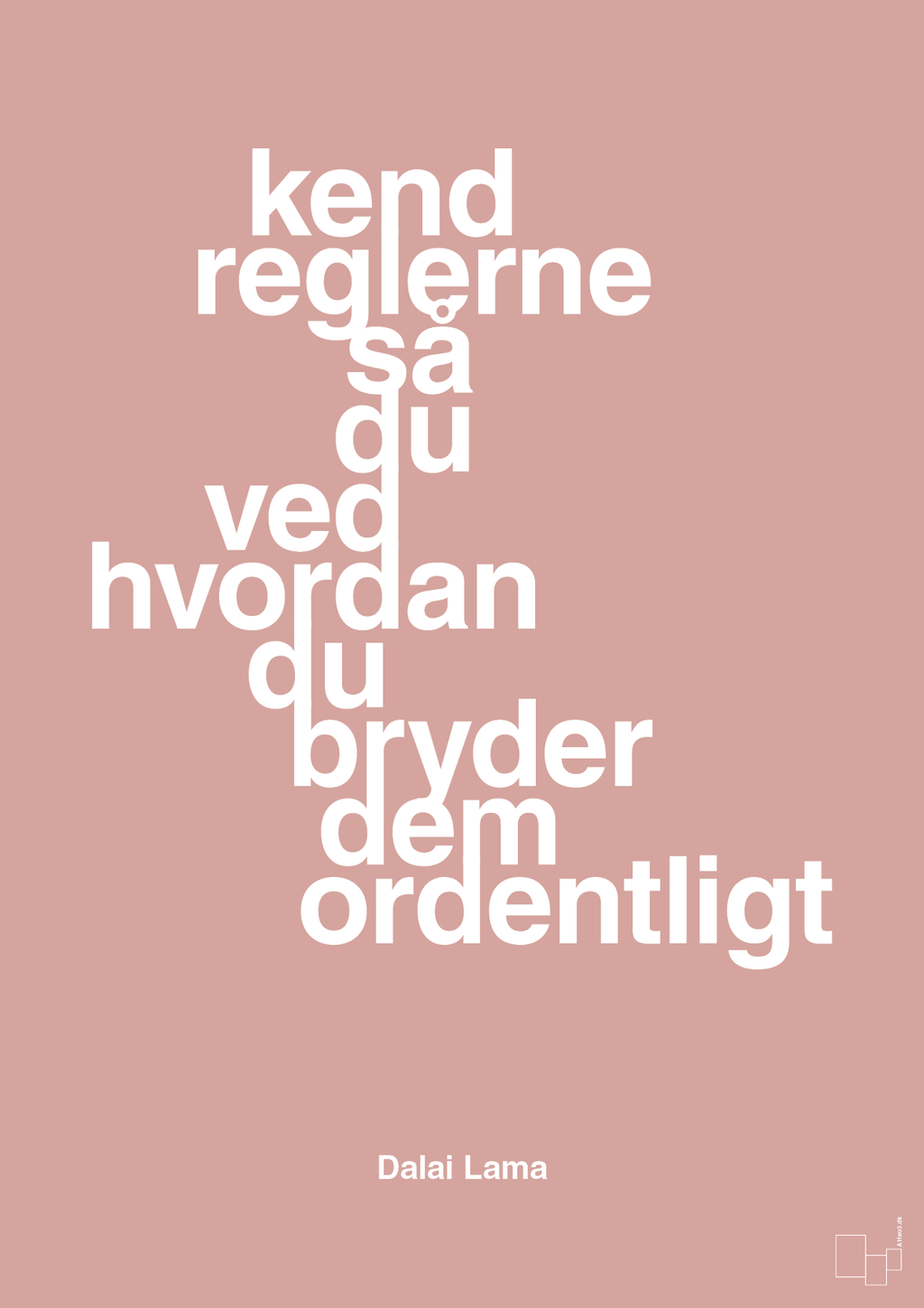 plakat: kend reglerne så du ved hvordan du bryder dem ordentligt - bubble shell-Religion-A1two3