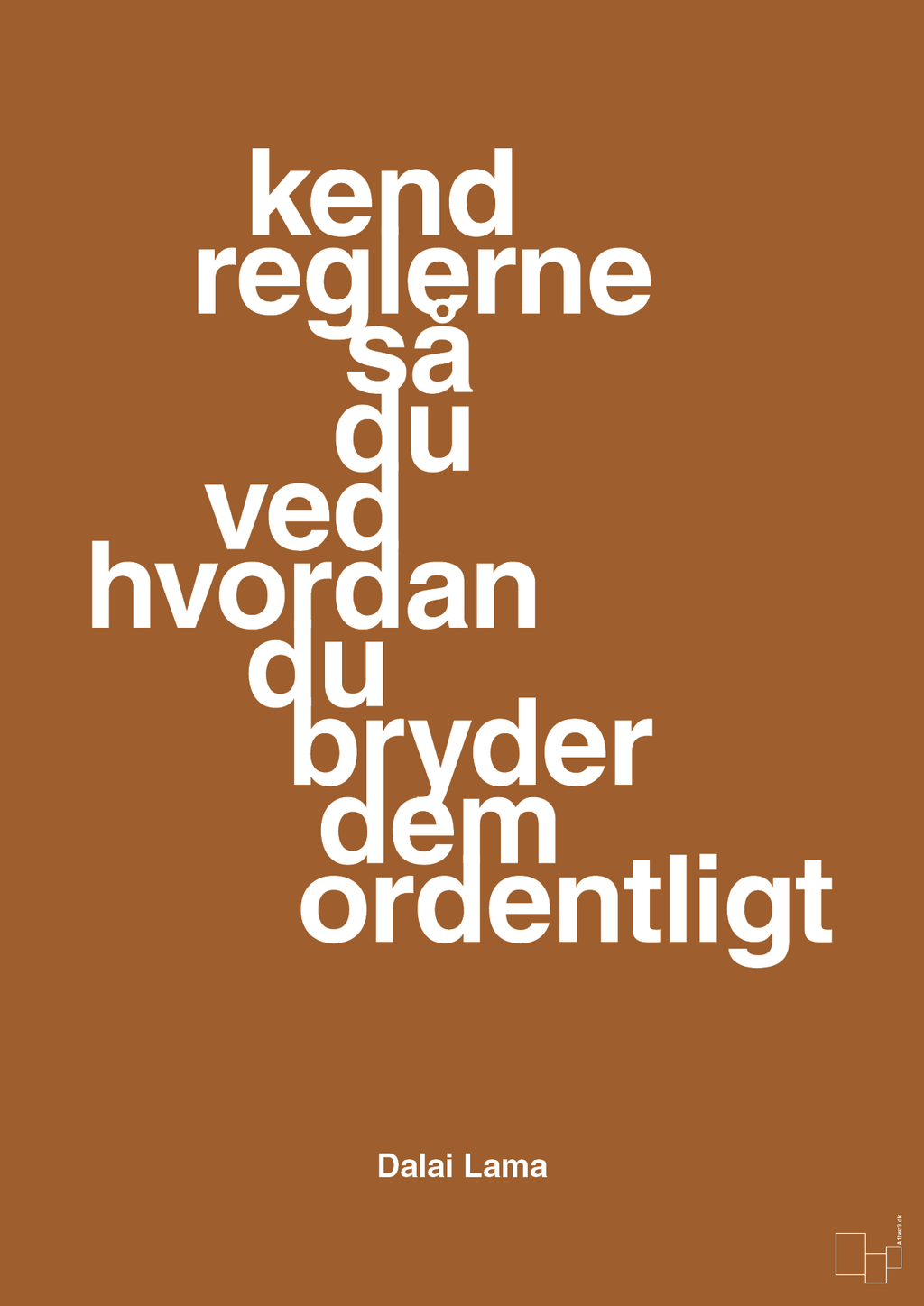 plakat: kend reglerne så du ved hvordan du bryder dem ordentligt - cognac-Religion-A1two3