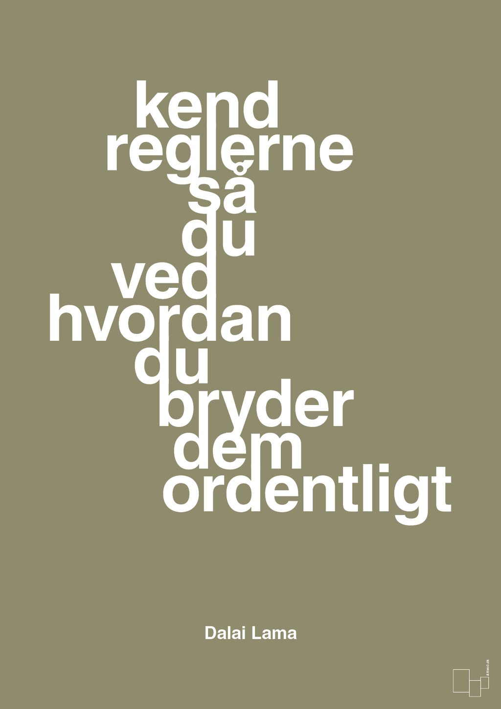 plakat: kend reglerne så du ved hvordan du bryder dem ordentligt - misty forrest-Religion-A1two3