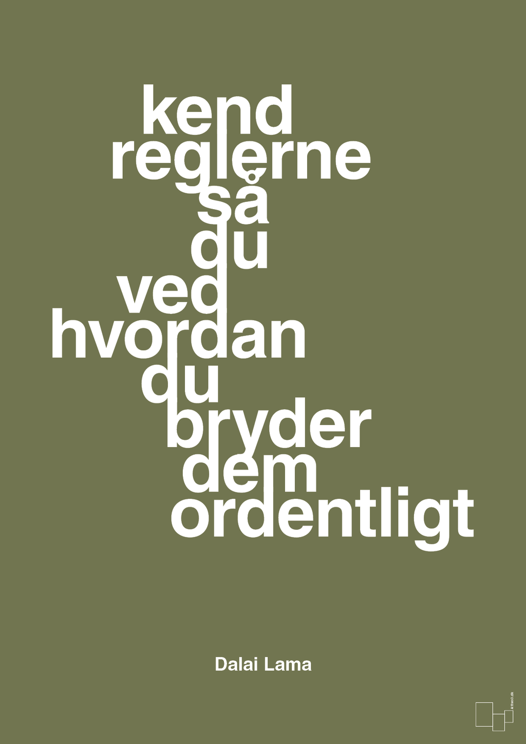 plakat: kend reglerne så du ved hvordan du bryder dem ordentligt - secret meadow-Religion-A1two3