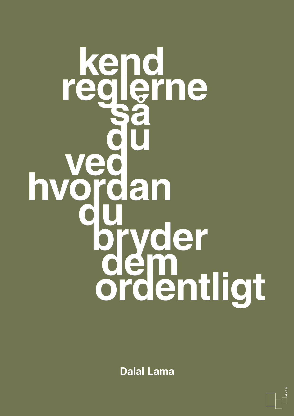 plakat: kend reglerne så du ved hvordan du bryder dem ordentligt - secret meadow-Religion-A1two3