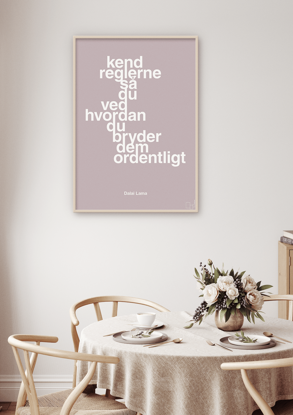 plakat: kend reglerne så du ved hvordan du bryder dem ordentligt - heavenly blue-Religion-A1two3