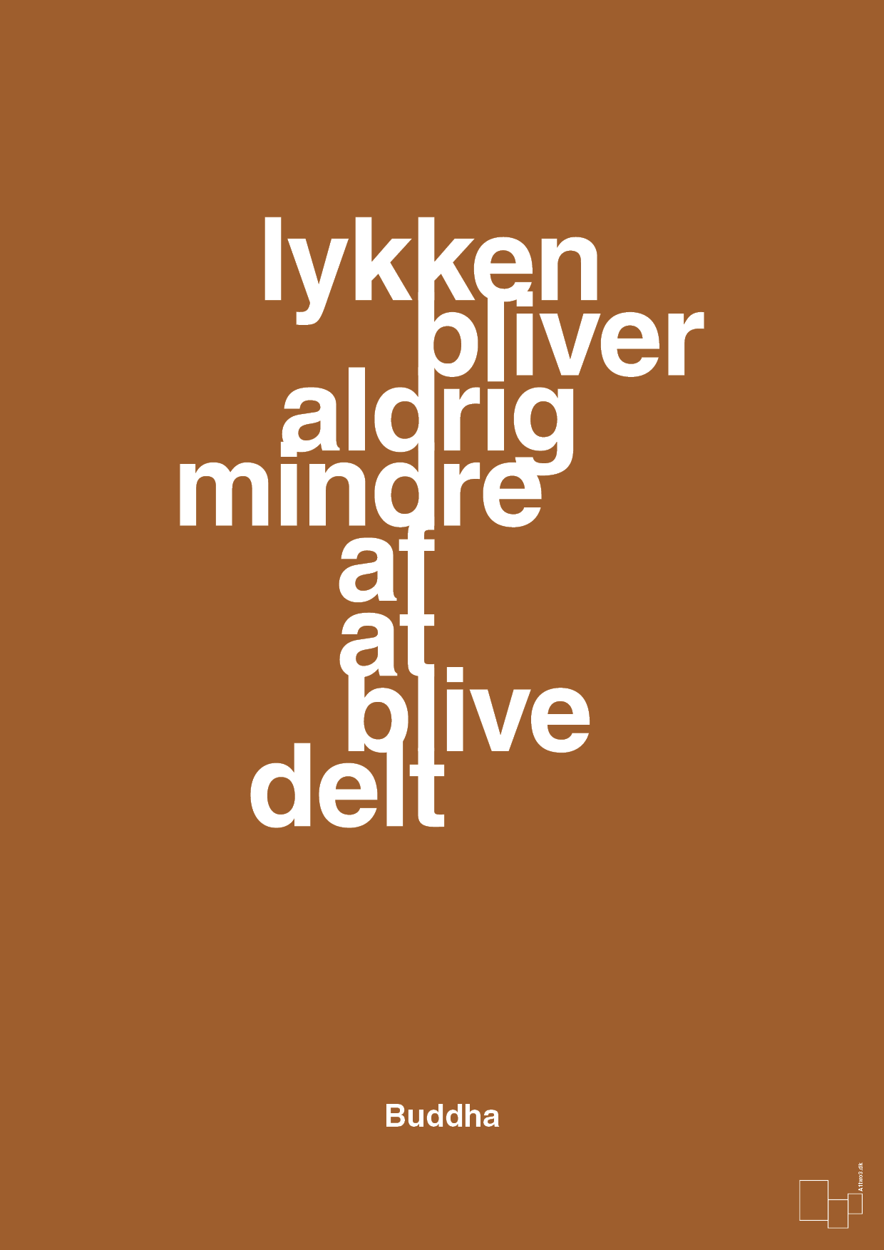 plakat: lykken bliver aldrig mindre af at blive delt - cognac-Religion-A1two3