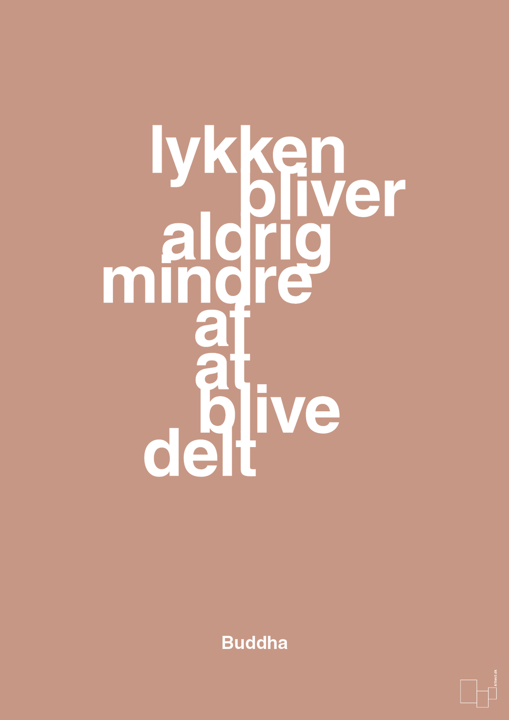 plakat: lykken bliver aldrig mindre af at blive delt - powder-Religion-A1two3