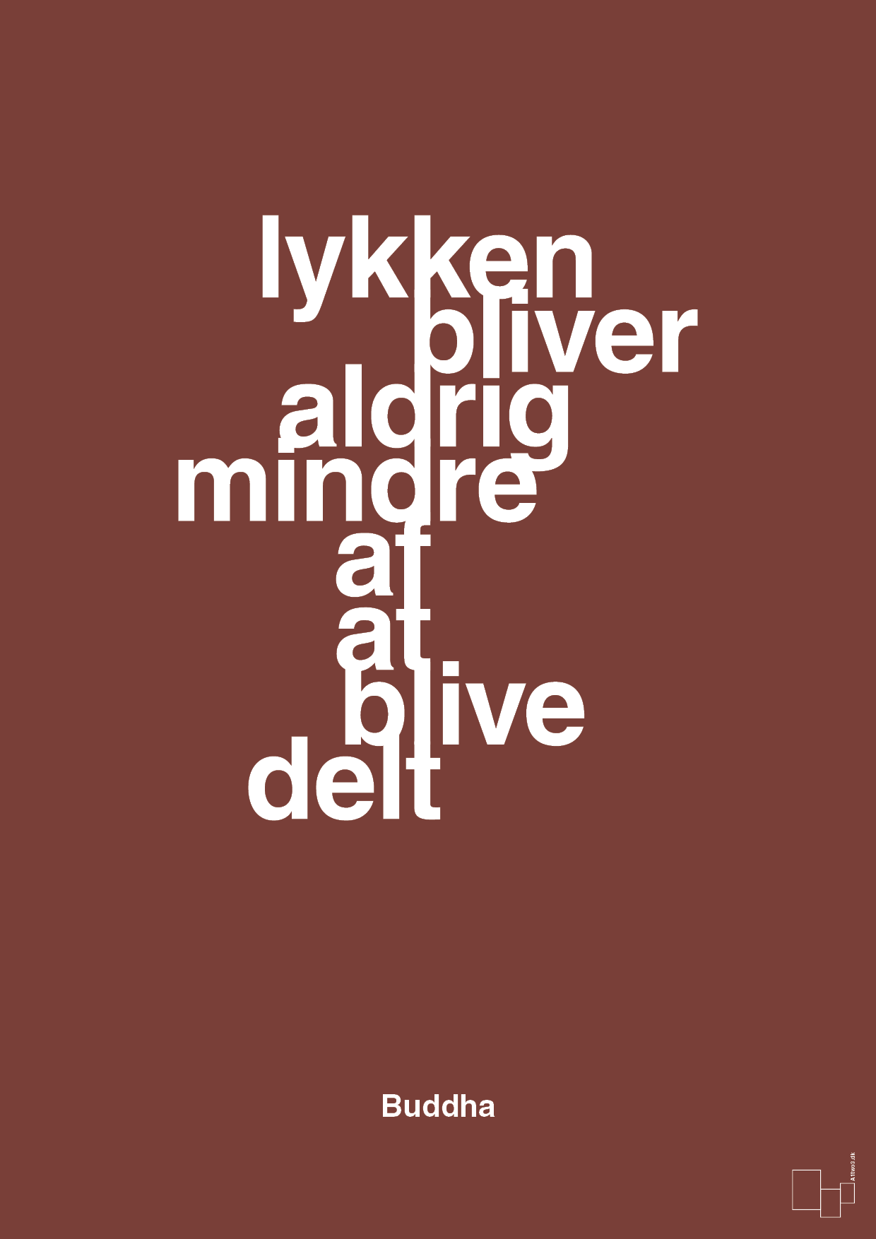 plakat: lykken bliver aldrig mindre af at blive delt - red pepper-Religion-A1two3