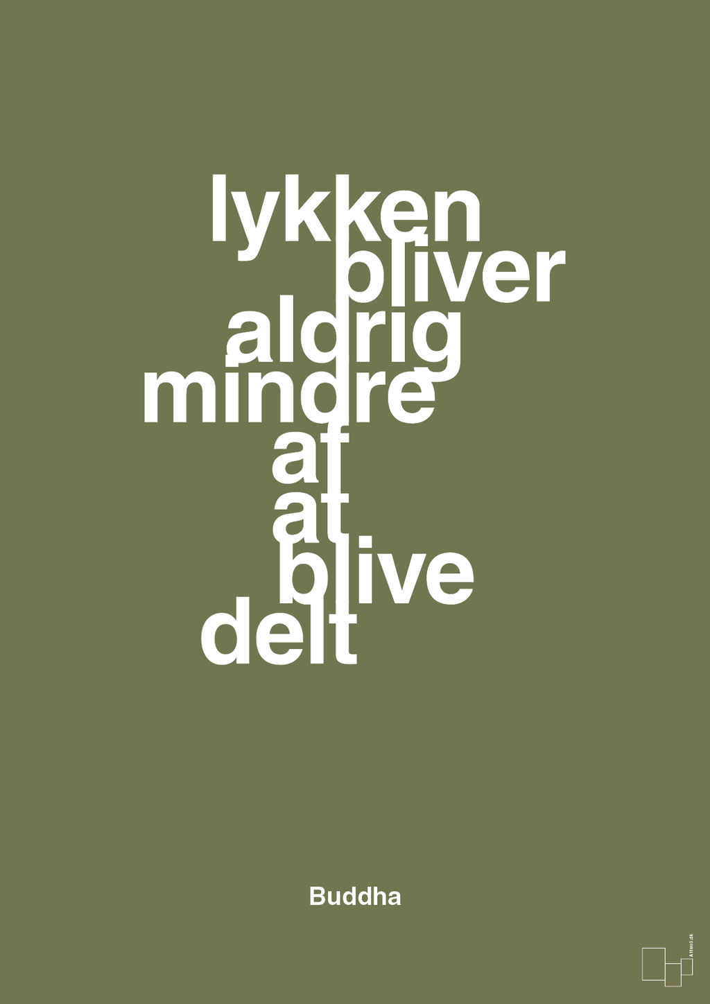 plakat: lykken bliver aldrig mindre af at blive delt - secret meadow-Religion-A1two3