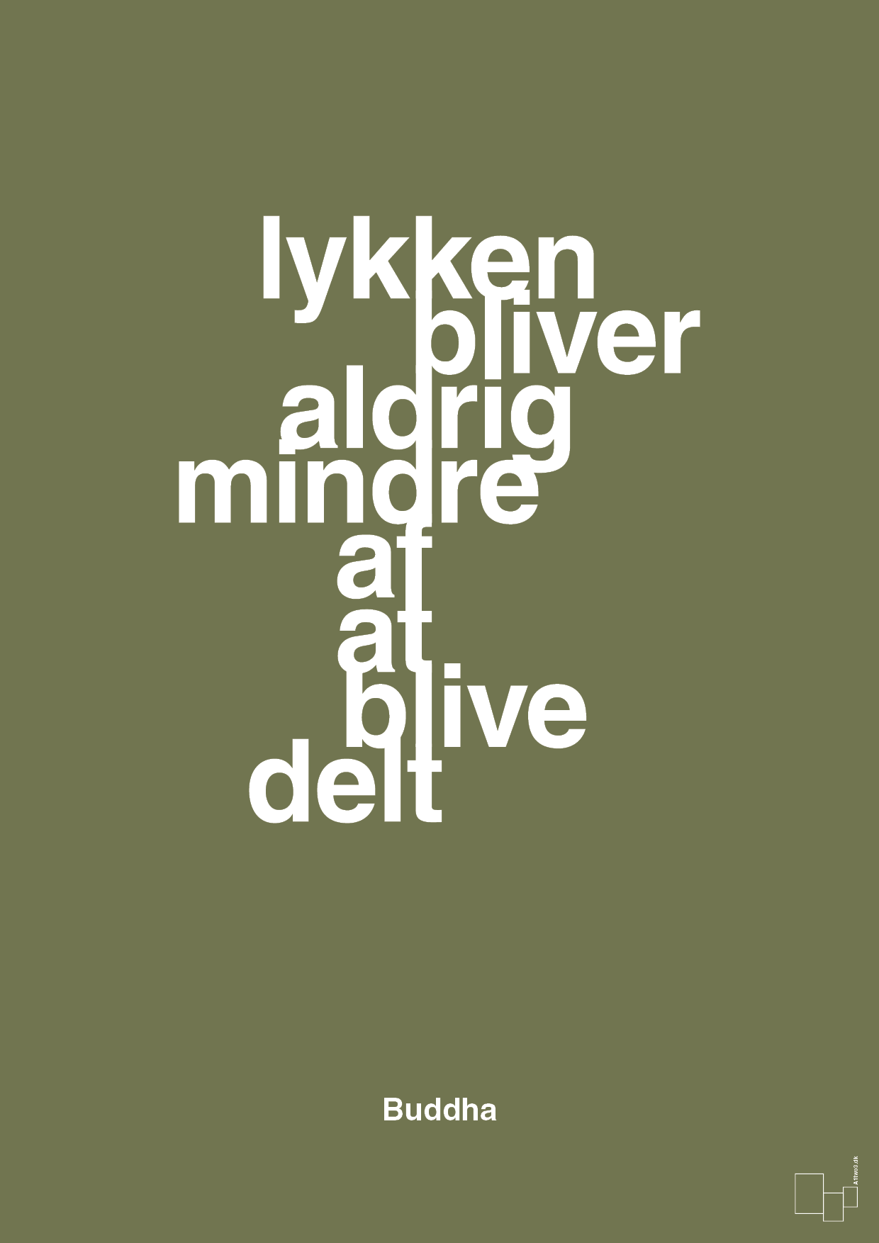 plakat: lykken bliver aldrig mindre af at blive delt - secret meadow-Religion-A1two3