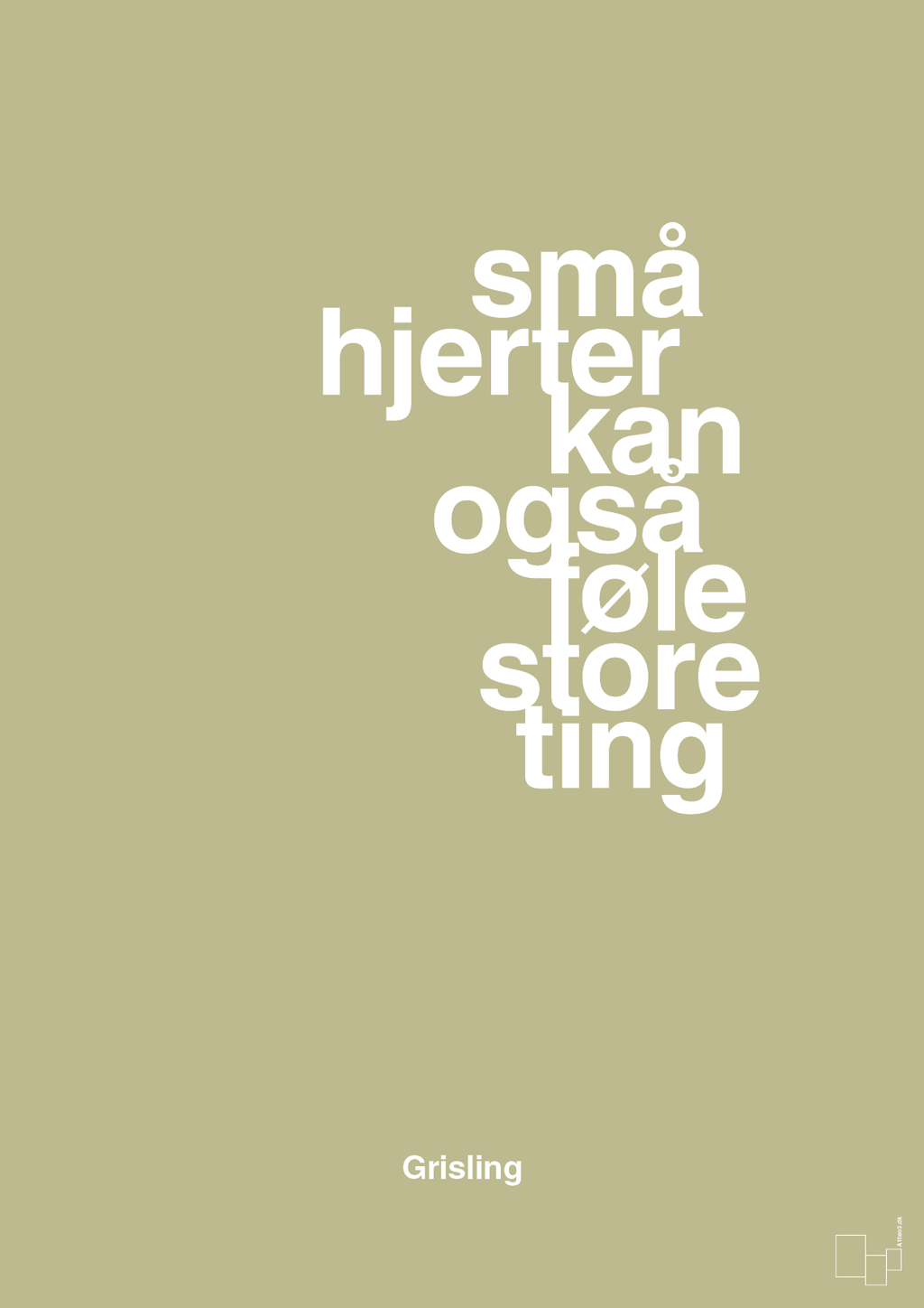 plakat: små hjerter kan også føle store ting - back to nature-Børnebogsfigur-A1two3