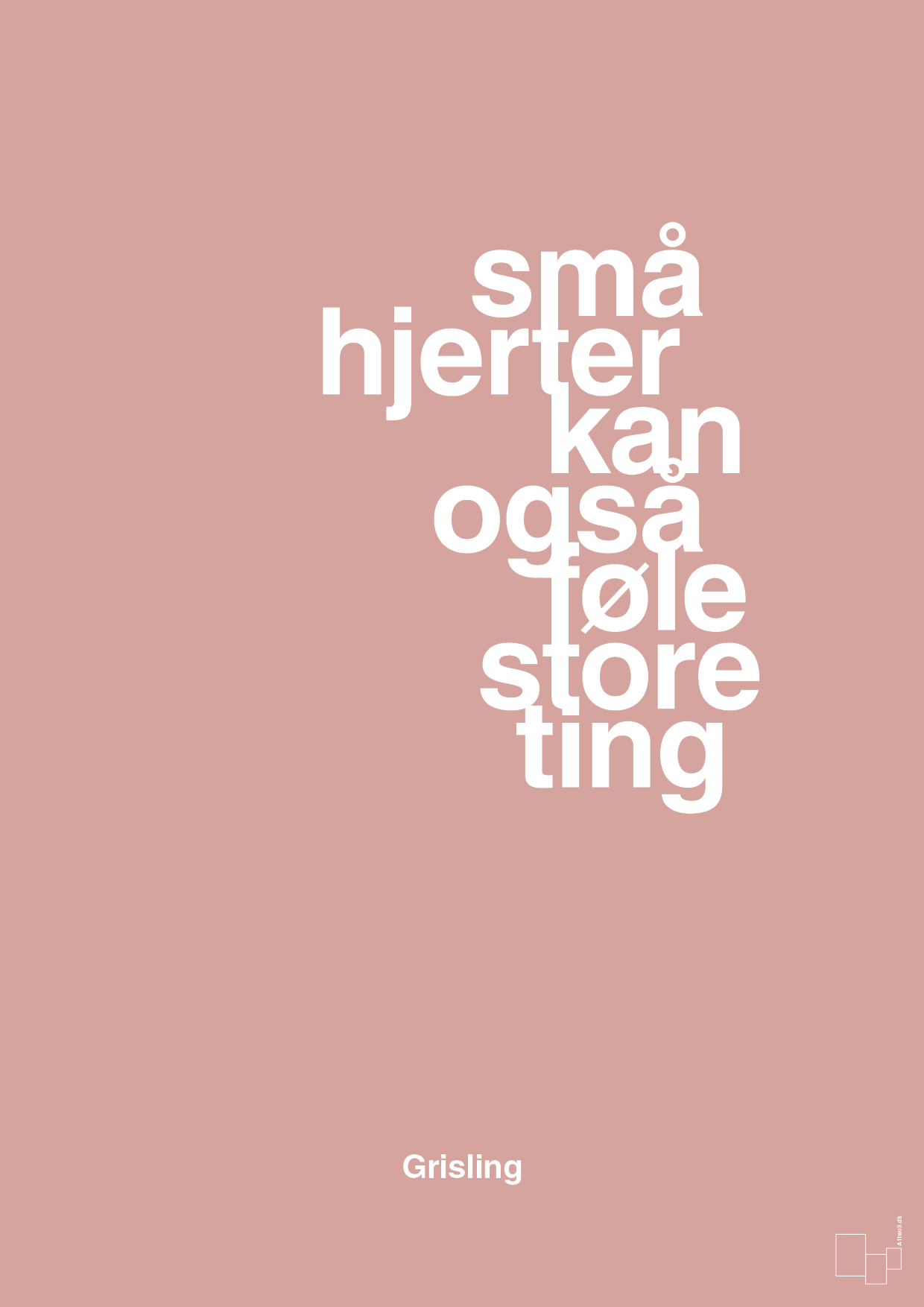 plakat: små hjerter kan også føle store ting - bubble shell-Børnebogsfigur-A1two3