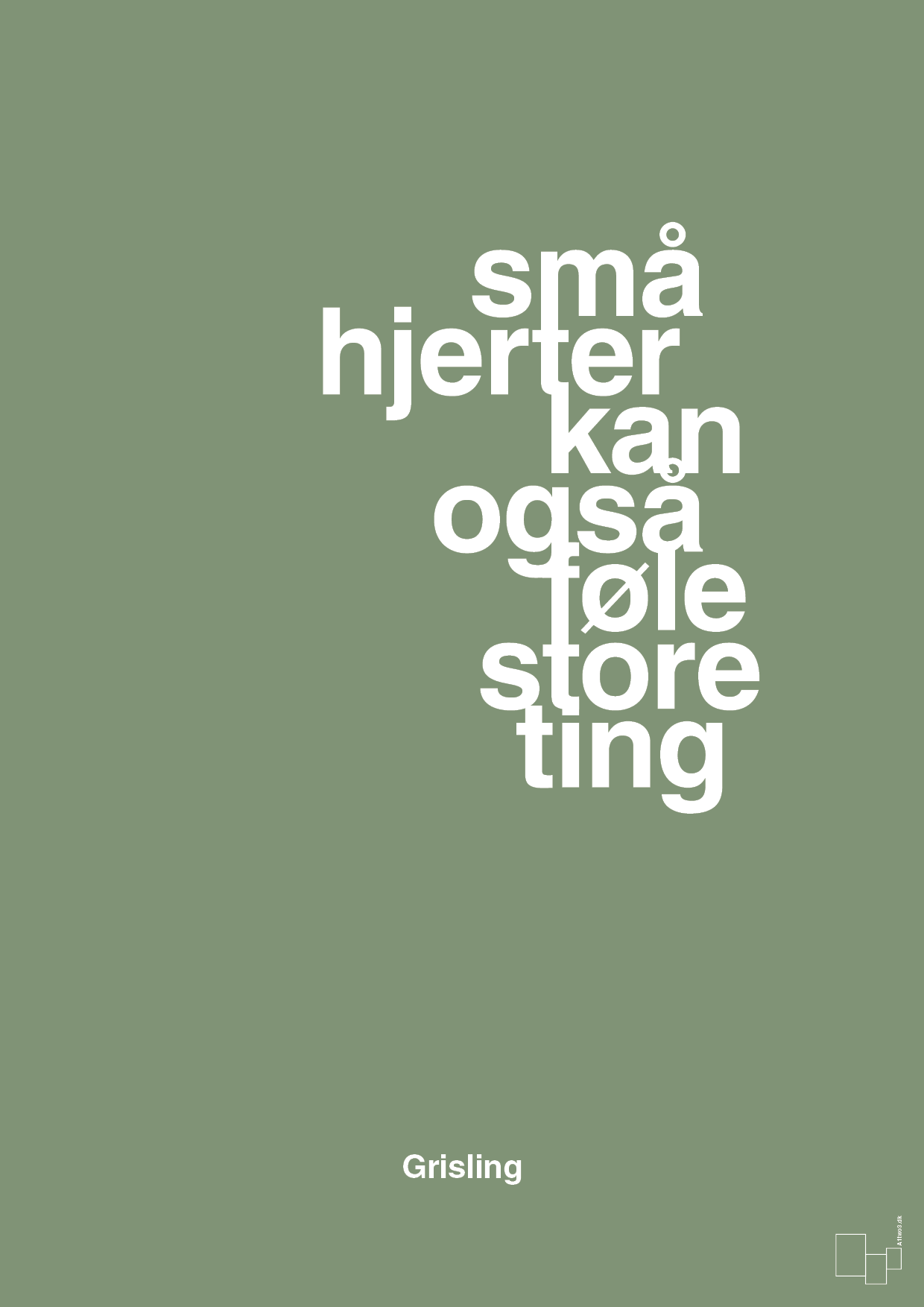 plakat: små hjerter kan også føle store ting - jade-Børnebogsfigur-A1two3