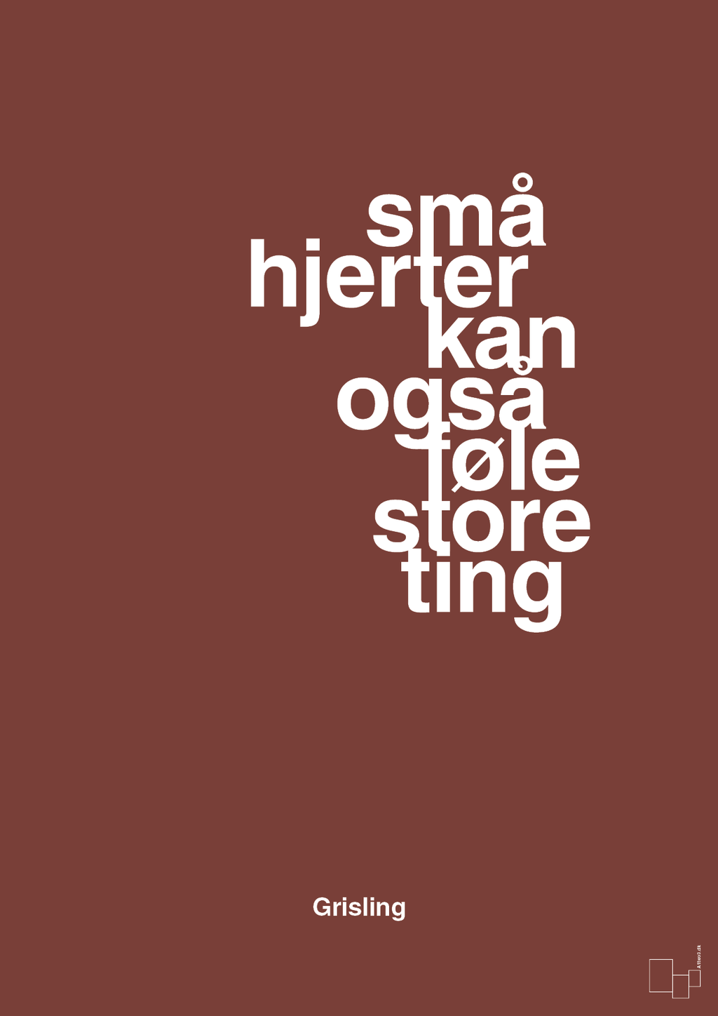 plakat: små hjerter kan også føle store ting - red pepper-Børnebogsfigur-A1two3