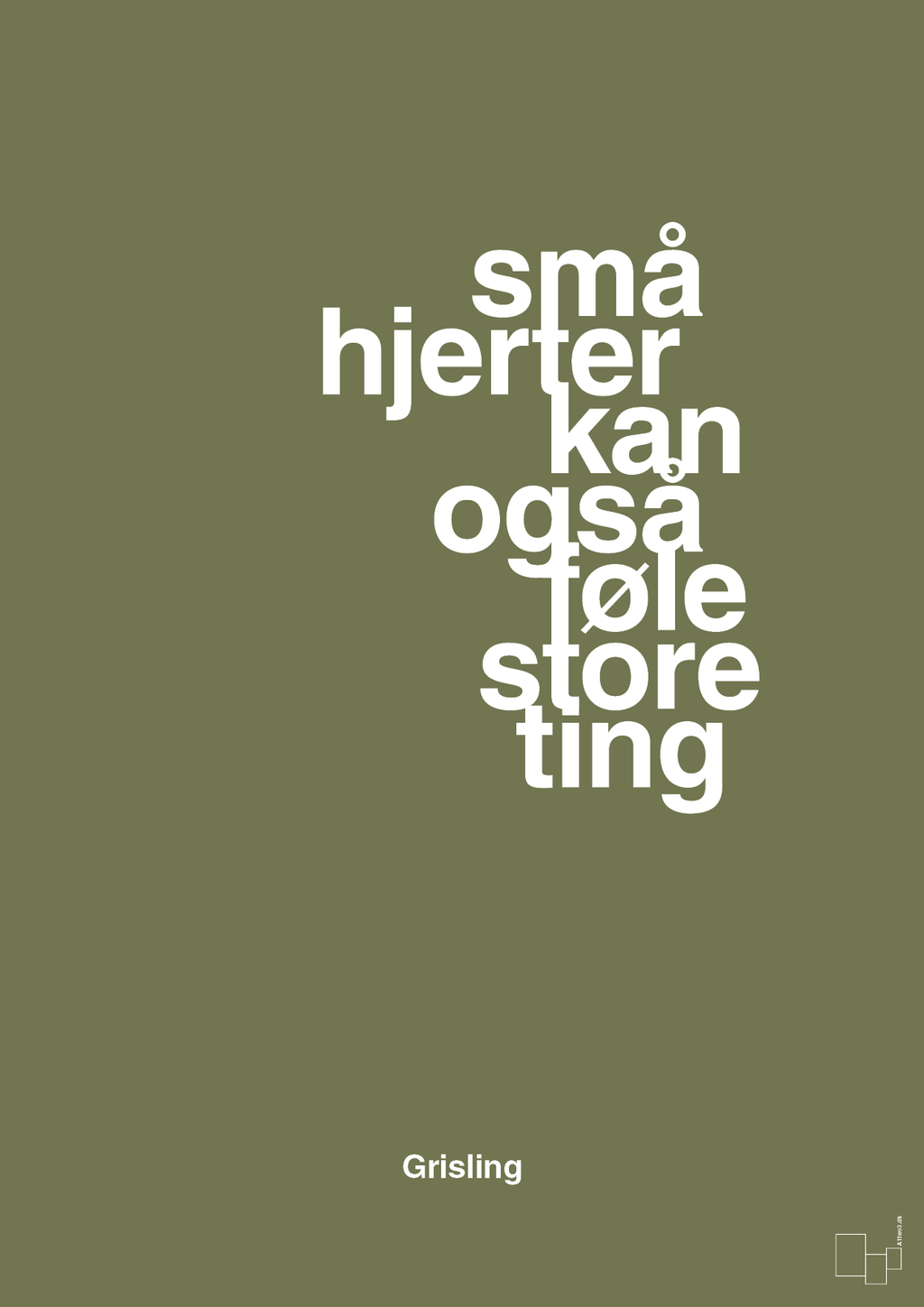 plakat: små hjerter kan også føle store ting - secret meadow-Børnebogsfigur-A1two3