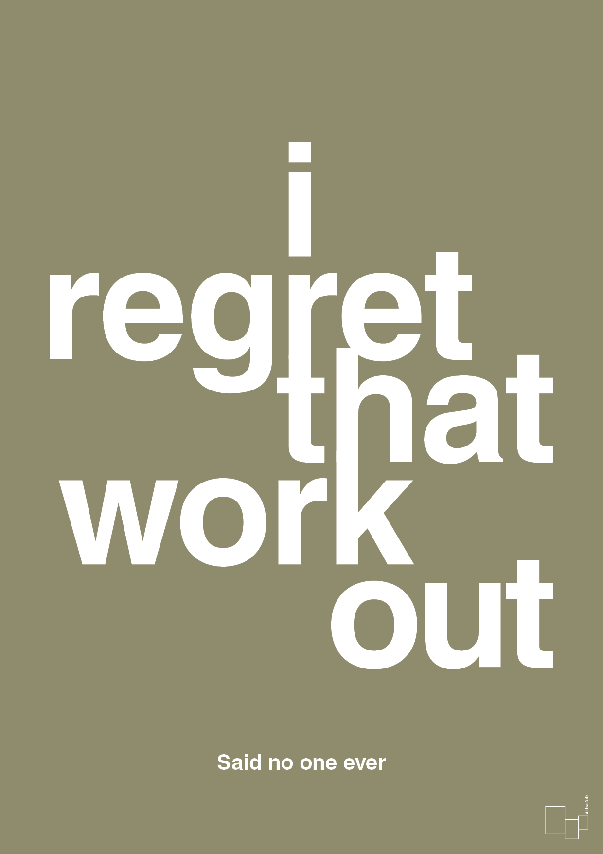 plakat: i regret that workout - misty forrest-Said no one ever-A1two3
