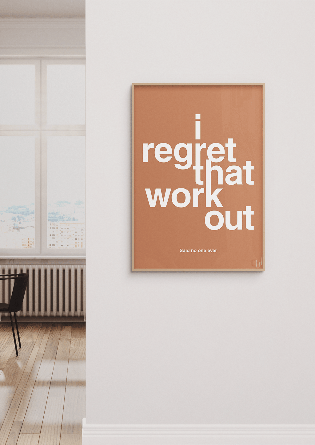 plakat: i regret that workout - graphic charcoal-Said no one ever-A1two3