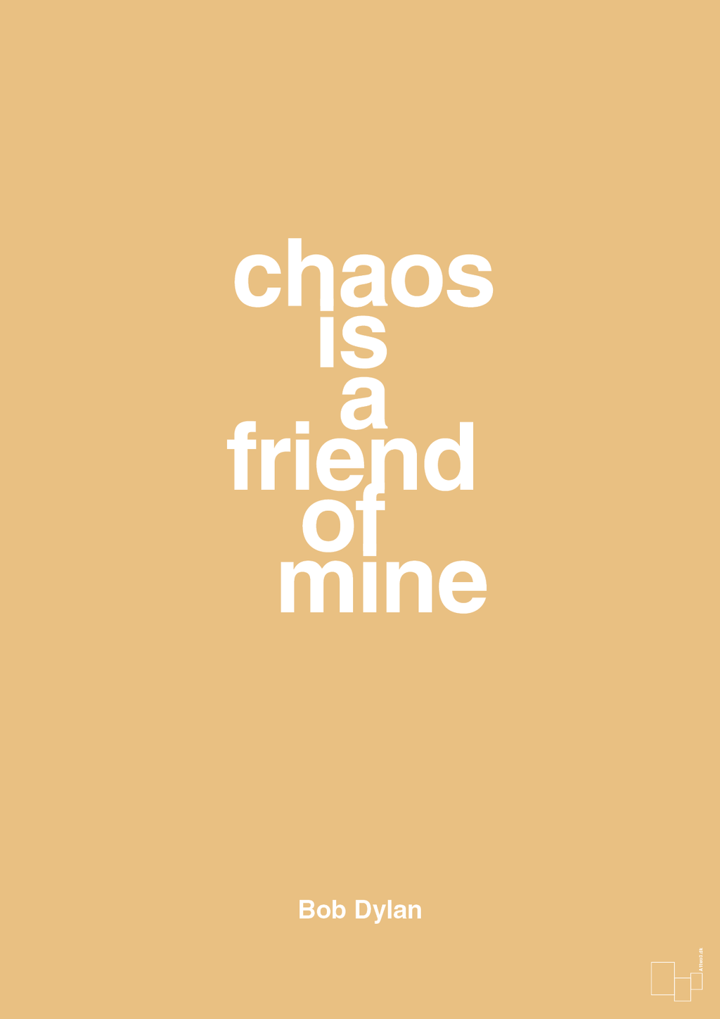 plakat: chaos is a friend of mine - charismatic-Musiker-A1two3