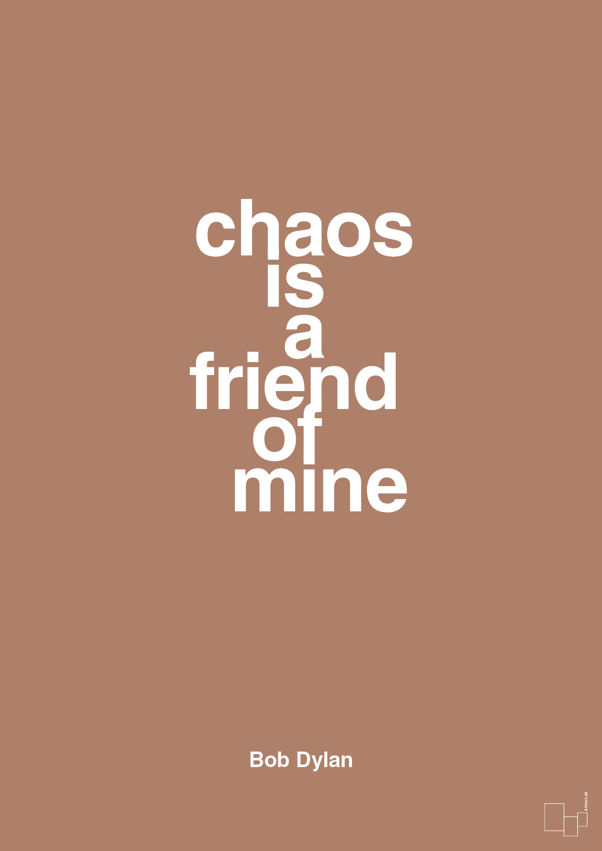 plakat: chaos is a friend of mine - cider spice-Musiker-A1two3