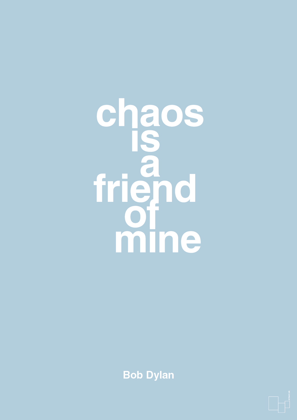 plakat: chaos is a friend of mine - heavenly blue-Musiker-A1two3