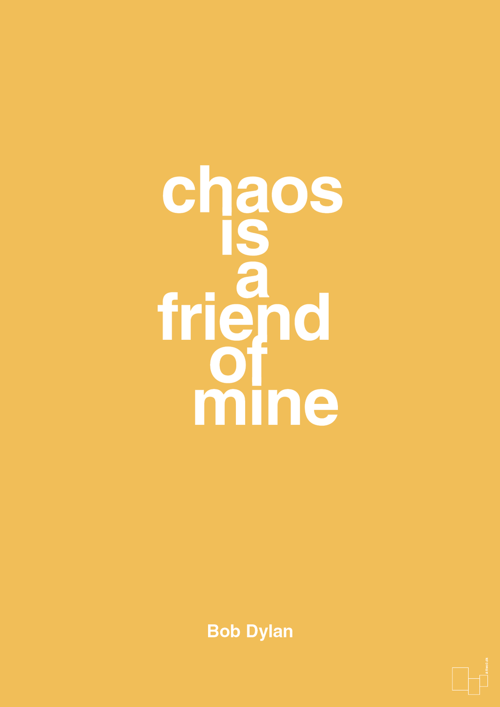 plakat: chaos is a friend of mine - honeycomb-Musiker-A1two3