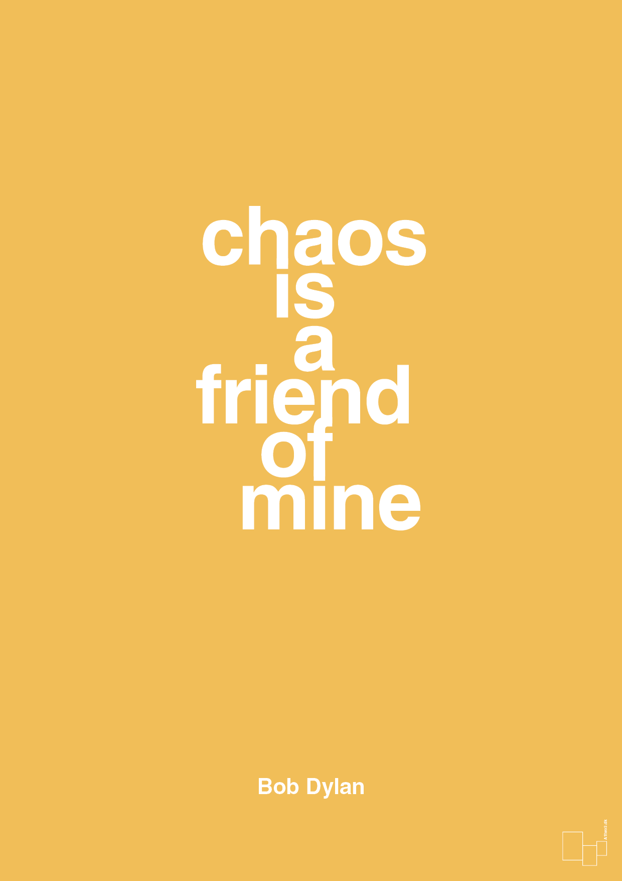 plakat: chaos is a friend of mine - honeycomb-Musiker-A1two3