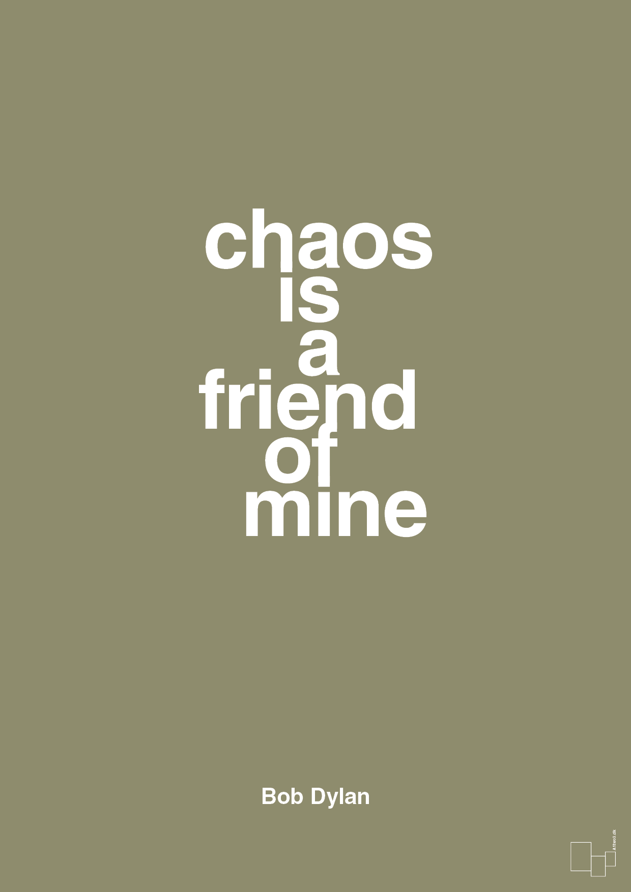 plakat: chaos is a friend of mine - misty forrest-Musiker-A1two3