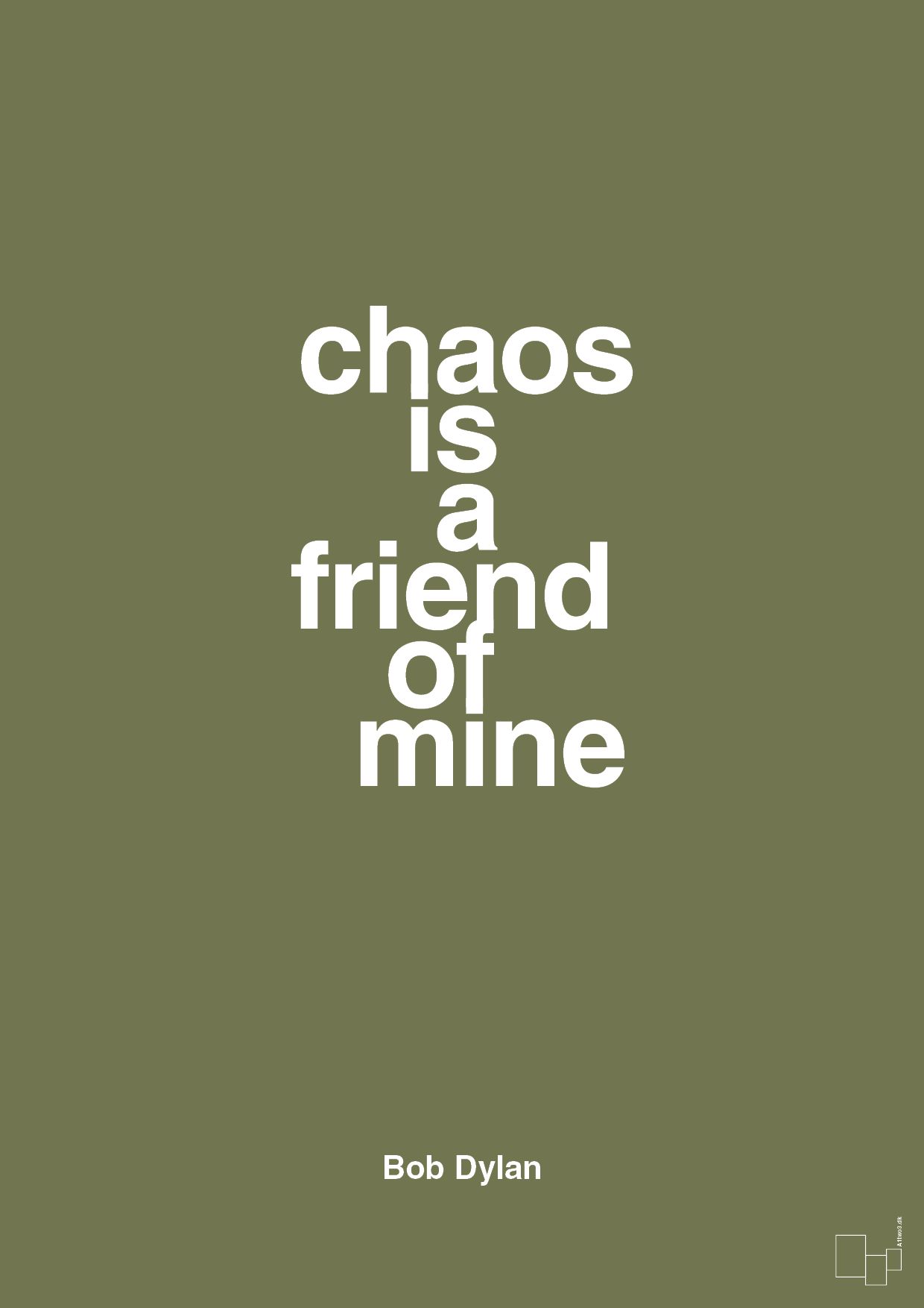 plakat: chaos is a friend of mine - secret meadow-Musiker-A1two3