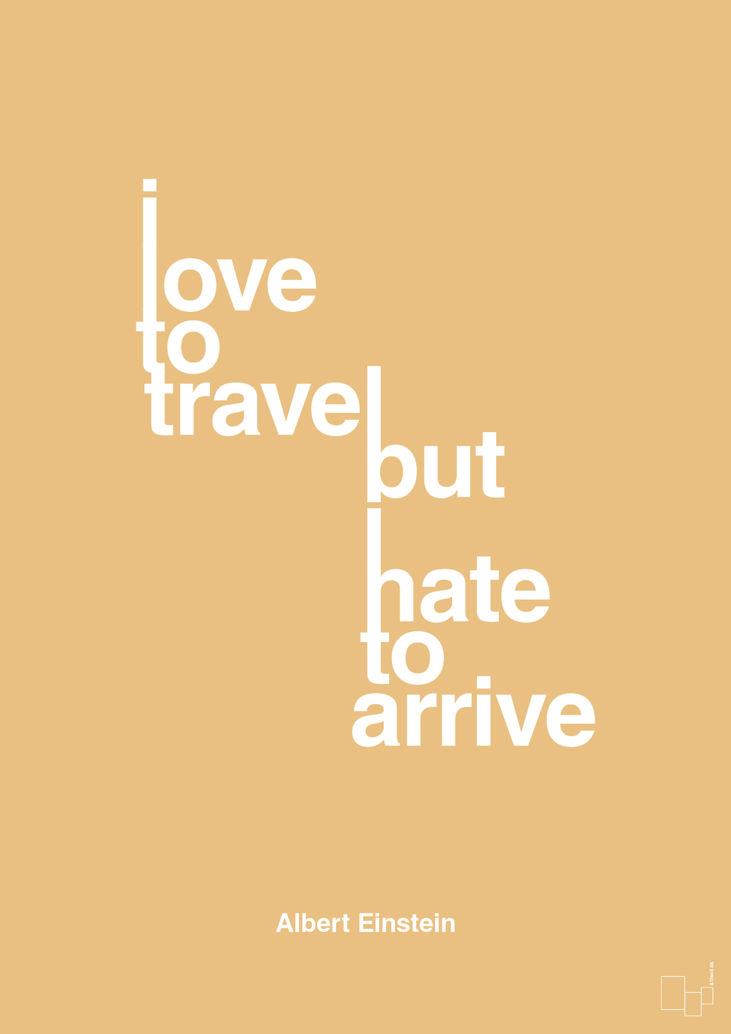 plakat: i love to travel but hate to arrive - charismatic-Fysiker-A1two3