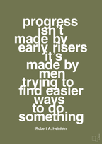 plakat: progress isnt made by early risers - secret meadow-Forfatter-A1two3
