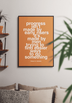 plakat: progress isnt made by early risers - charismatic-Forfatter-A1two3
