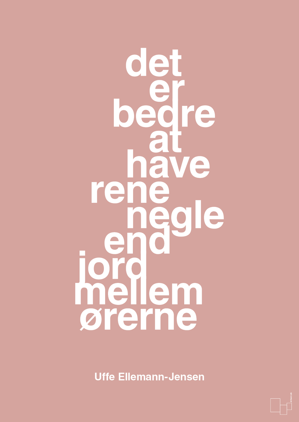 plakat: det er bedre at have rene negle end jord mellem ørerne - bubble shell-Politikker-A1two3