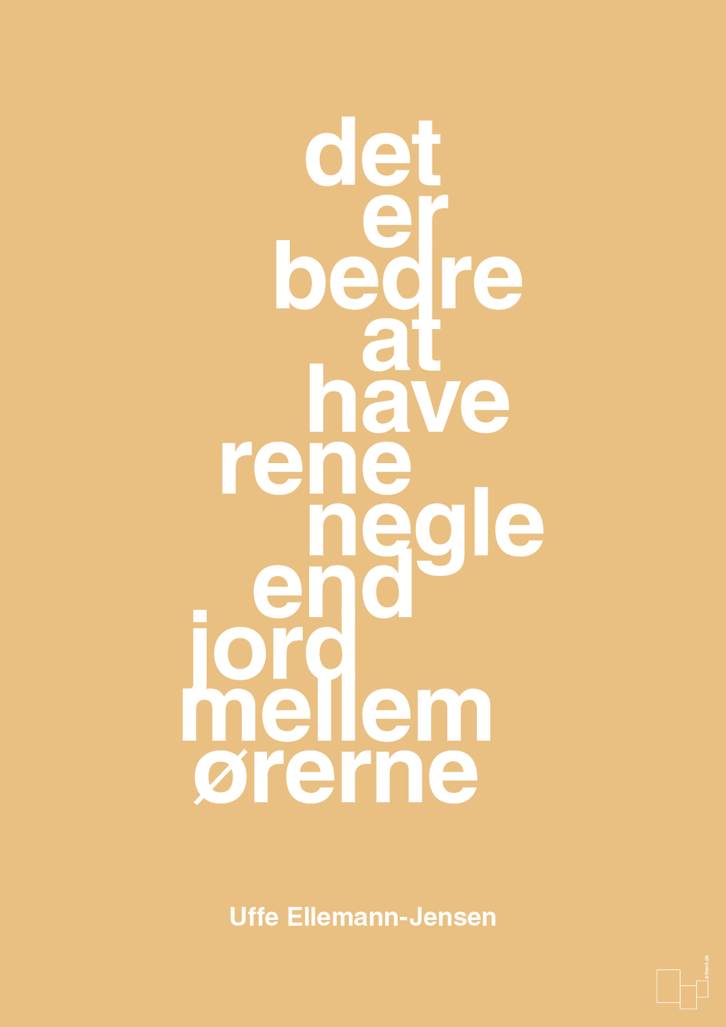 plakat: det er bedre at have rene negle end jord mellem ørerne - charismatic-Politikker-A1two3