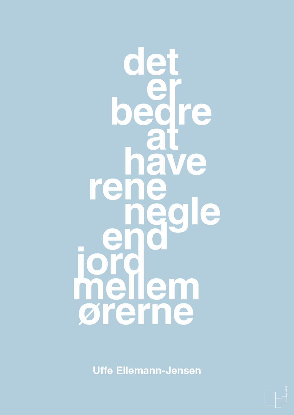 plakat: det er bedre at have rene negle end jord mellem ørerne - heavenly blue-Politikker-A1two3