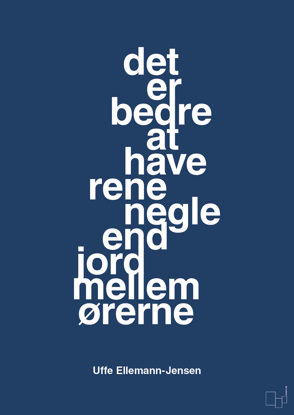 plakat: det er bedre at have rene negle end jord mellem ørerne - lapis blue-Politikker-A1two3