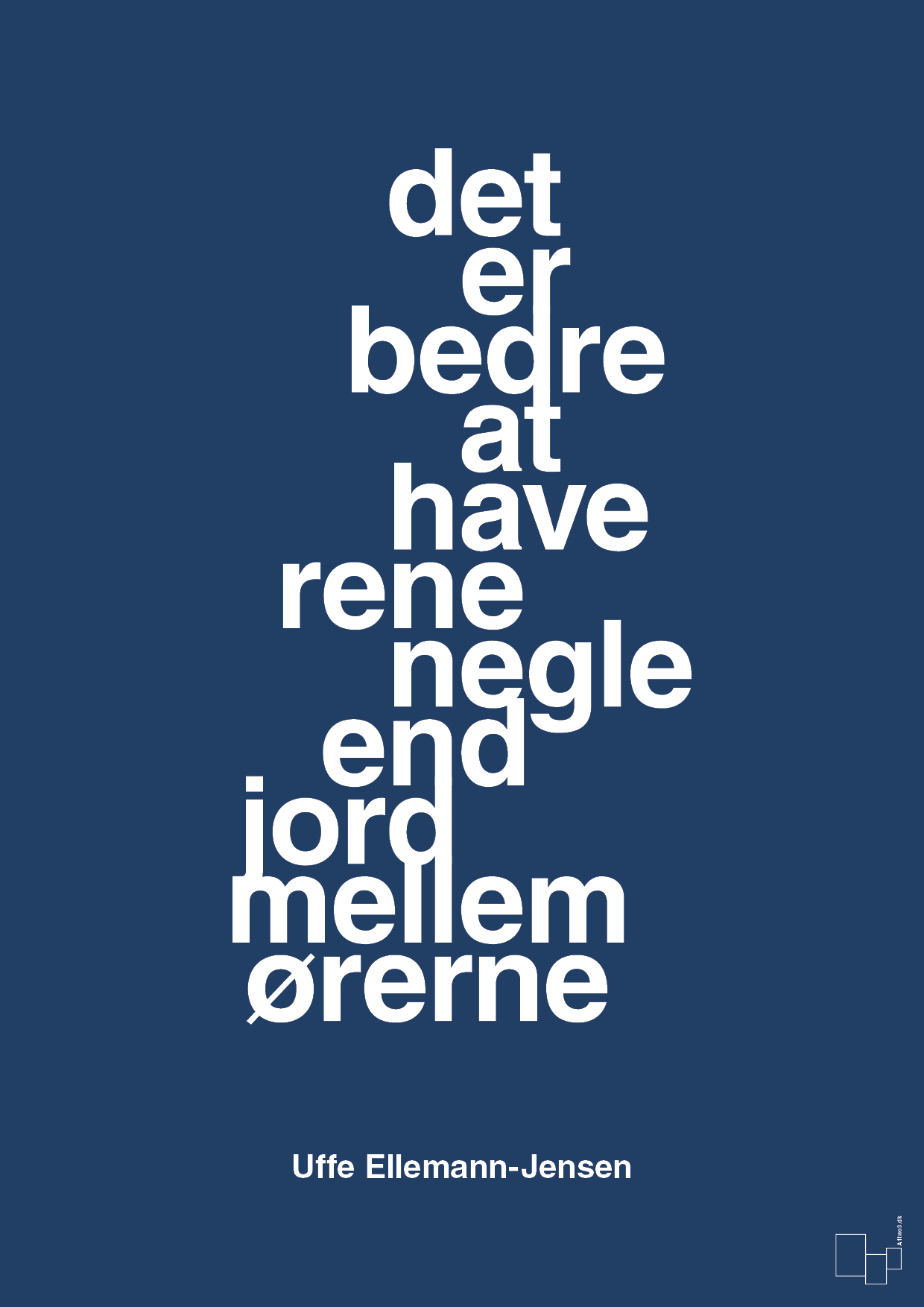 plakat: det er bedre at have rene negle end jord mellem ørerne - lapis blue-Politikker-A1two3