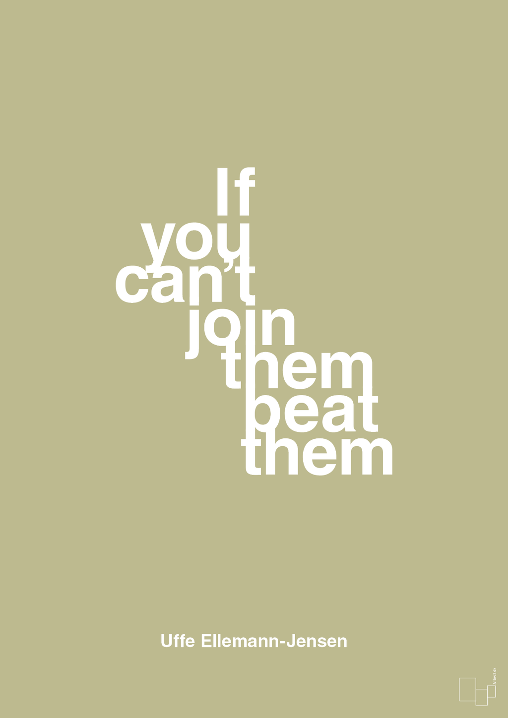 plakat: if you cant join them beat them - back to nature-Politikker-A1two3