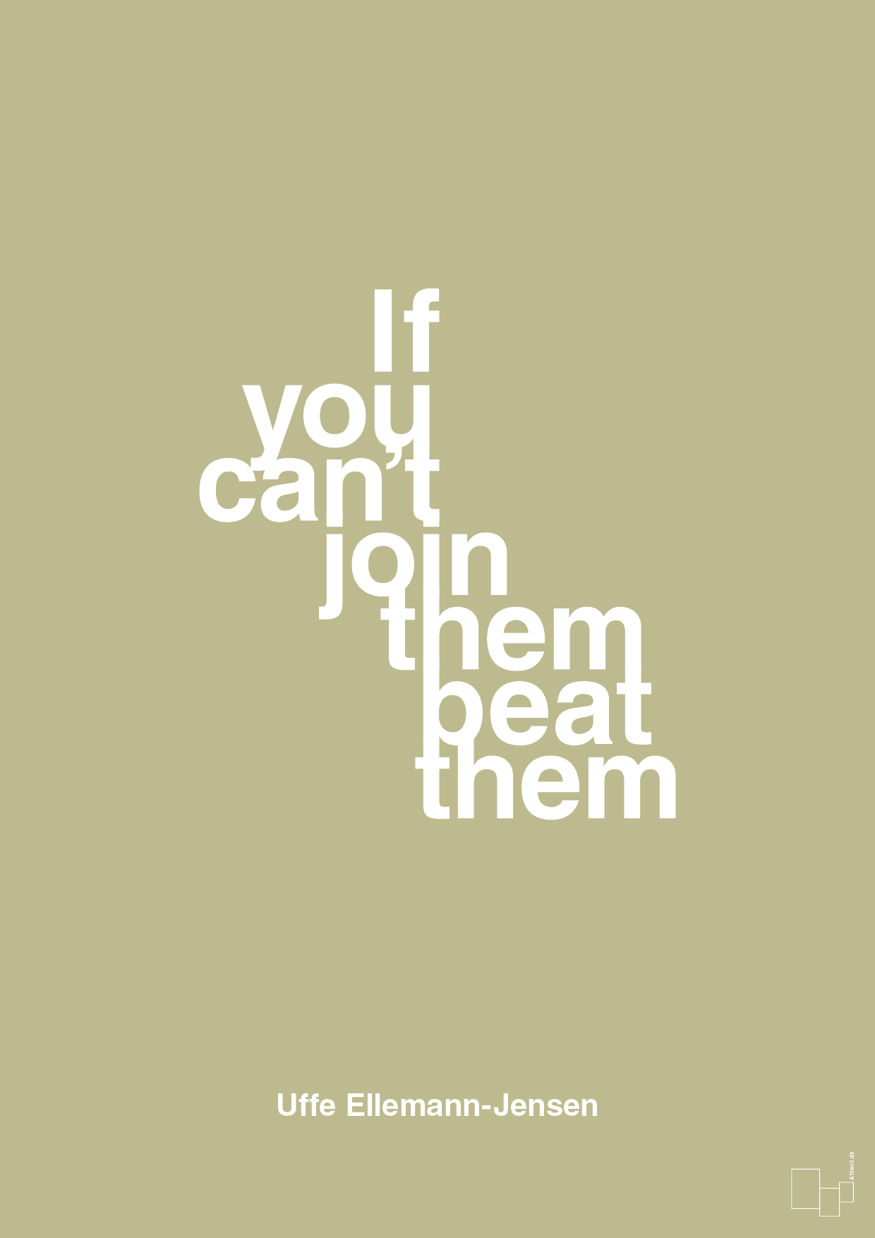 plakat: if you cant join them beat them - back to nature-Politikker-A1two3