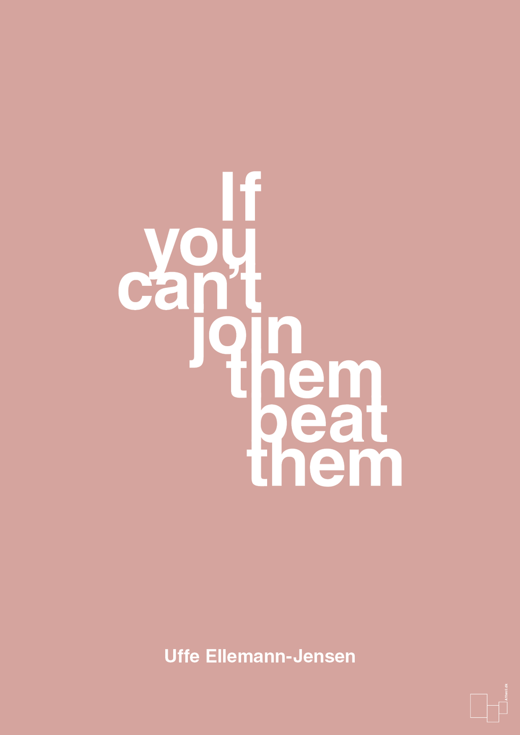 plakat: if you cant join them beat them - bubble shell-Politikker-A1two3