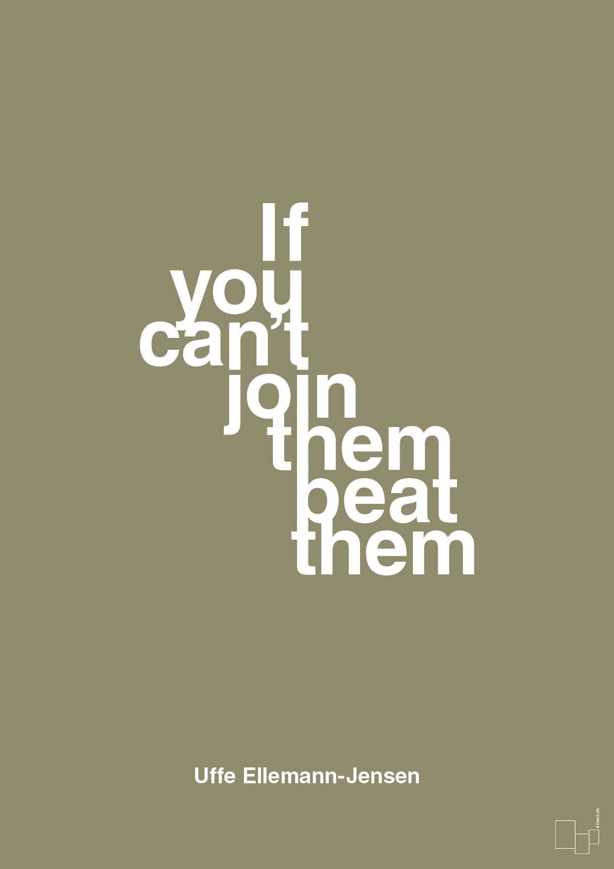 plakat: if you cant join them beat them - misty forrest-Politikker-A1two3