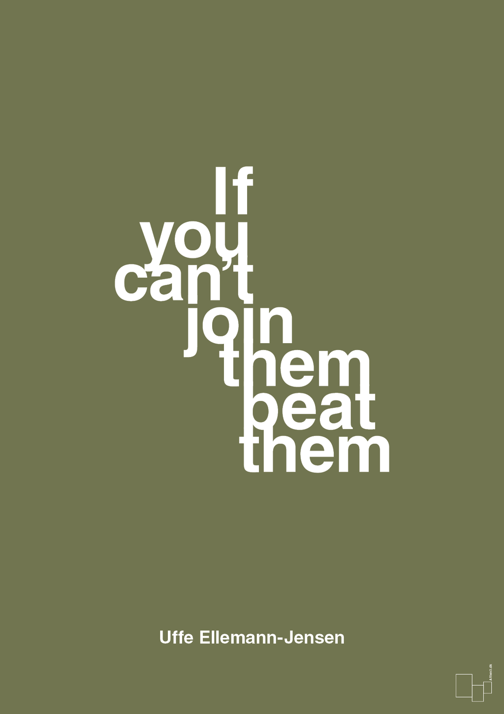 plakat: if you cant join them beat them - secret meadow-Politikker-A1two3