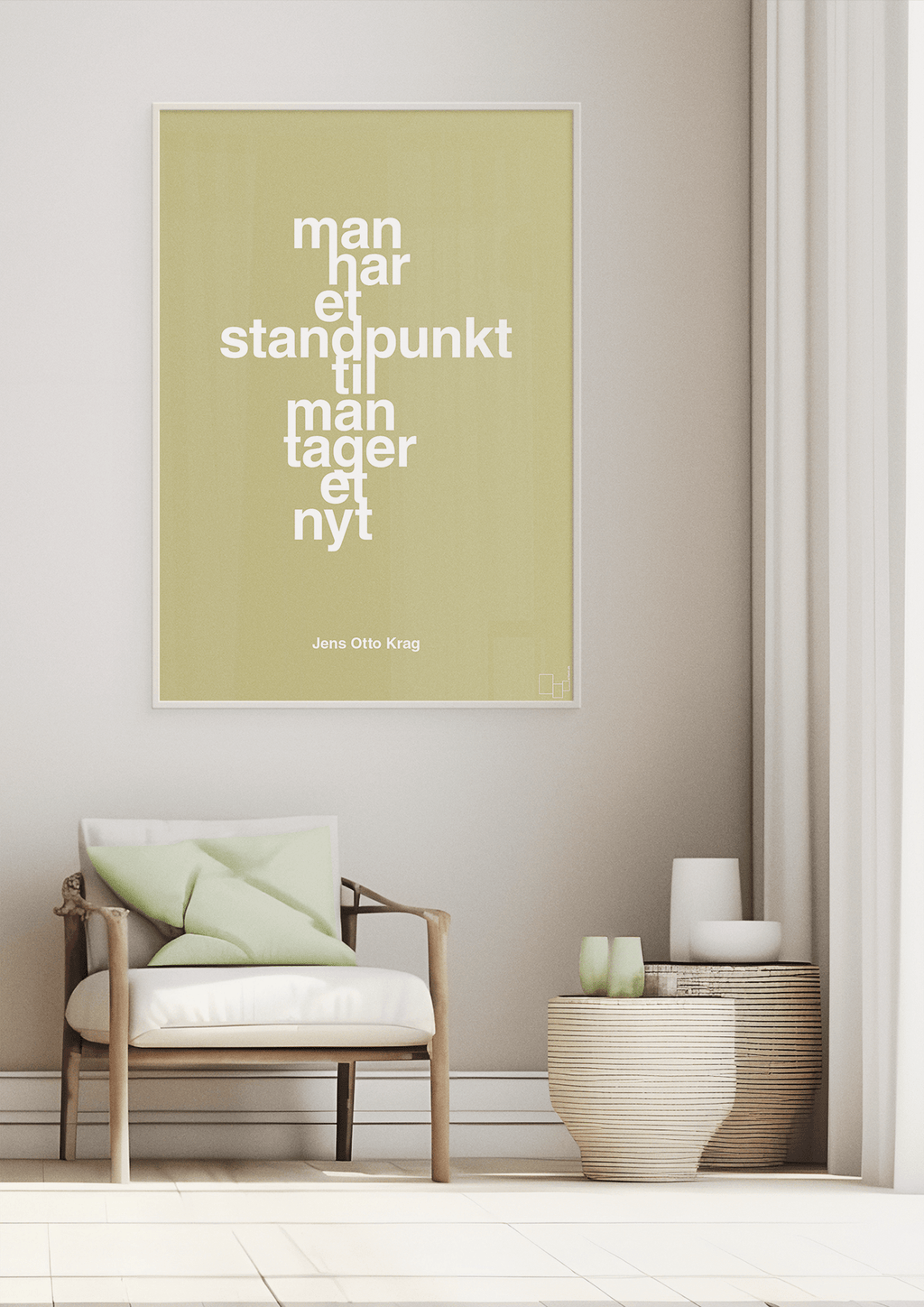 plakat: man har et standpunkt til man tager et nyt - graphic charcoal-Politikker-A1two3