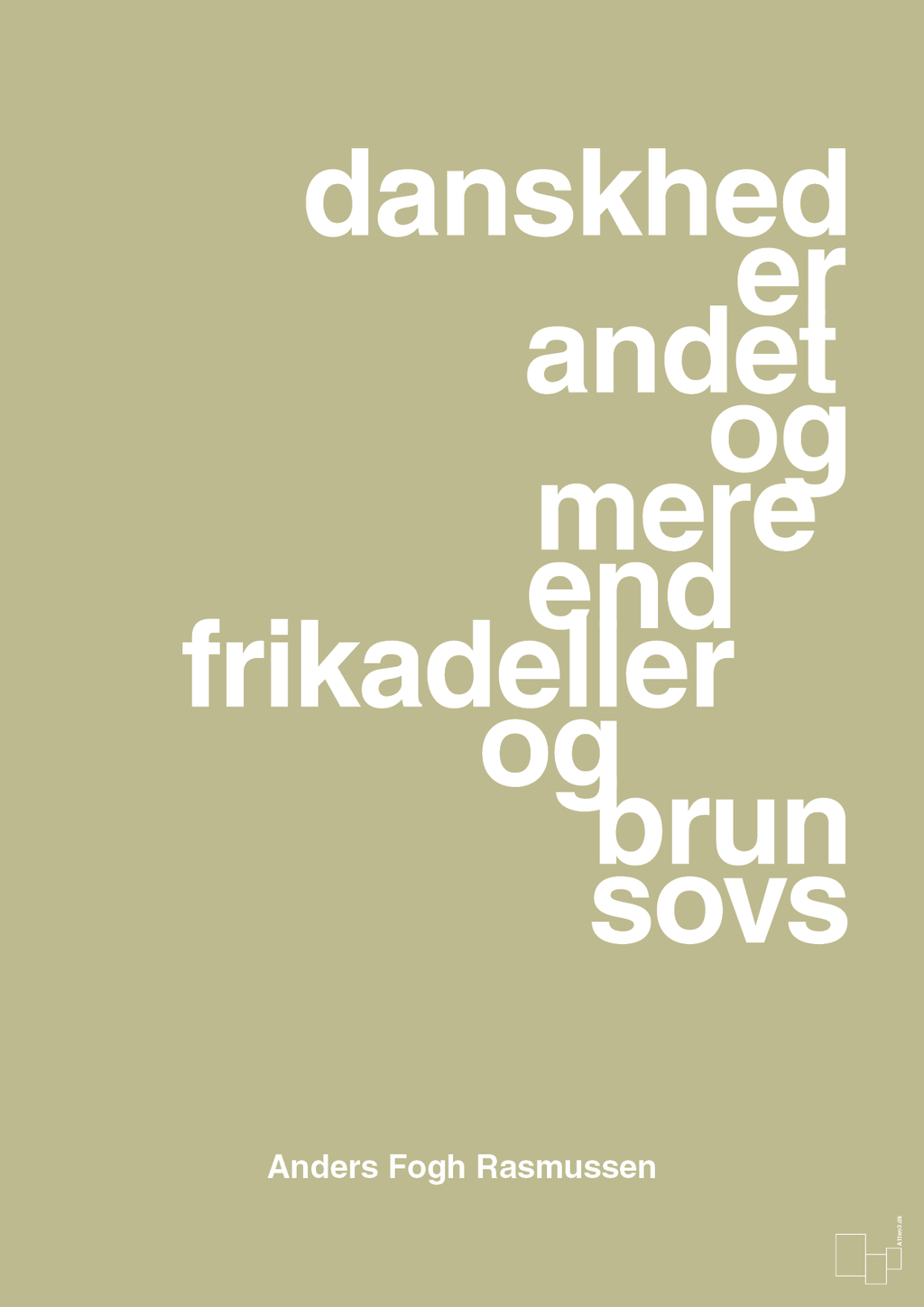 plakat: danskhed er andet og mere end frikadeller og brun sovs - back to nature-Politikker-A1two3