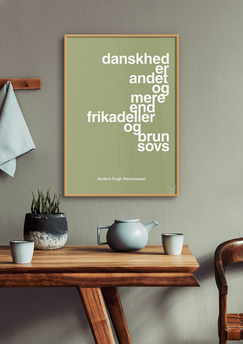 plakat: danskhed er andet og mere end frikadeller og brun sovs - bubble shell-Politikker-A1two3