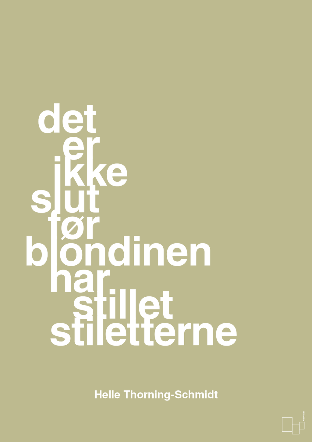 plakat: det er ikke slut før blondinen har stillet stiletterne - back to nature-Politikker-A1two3