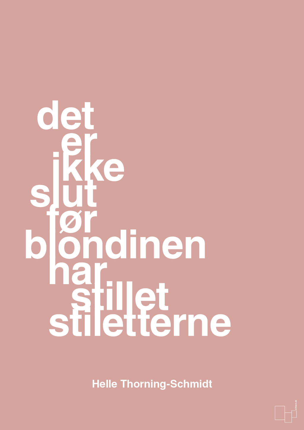 plakat: det er ikke slut før blondinen har stillet stiletterne - bubble shell-Politikker-A1two3