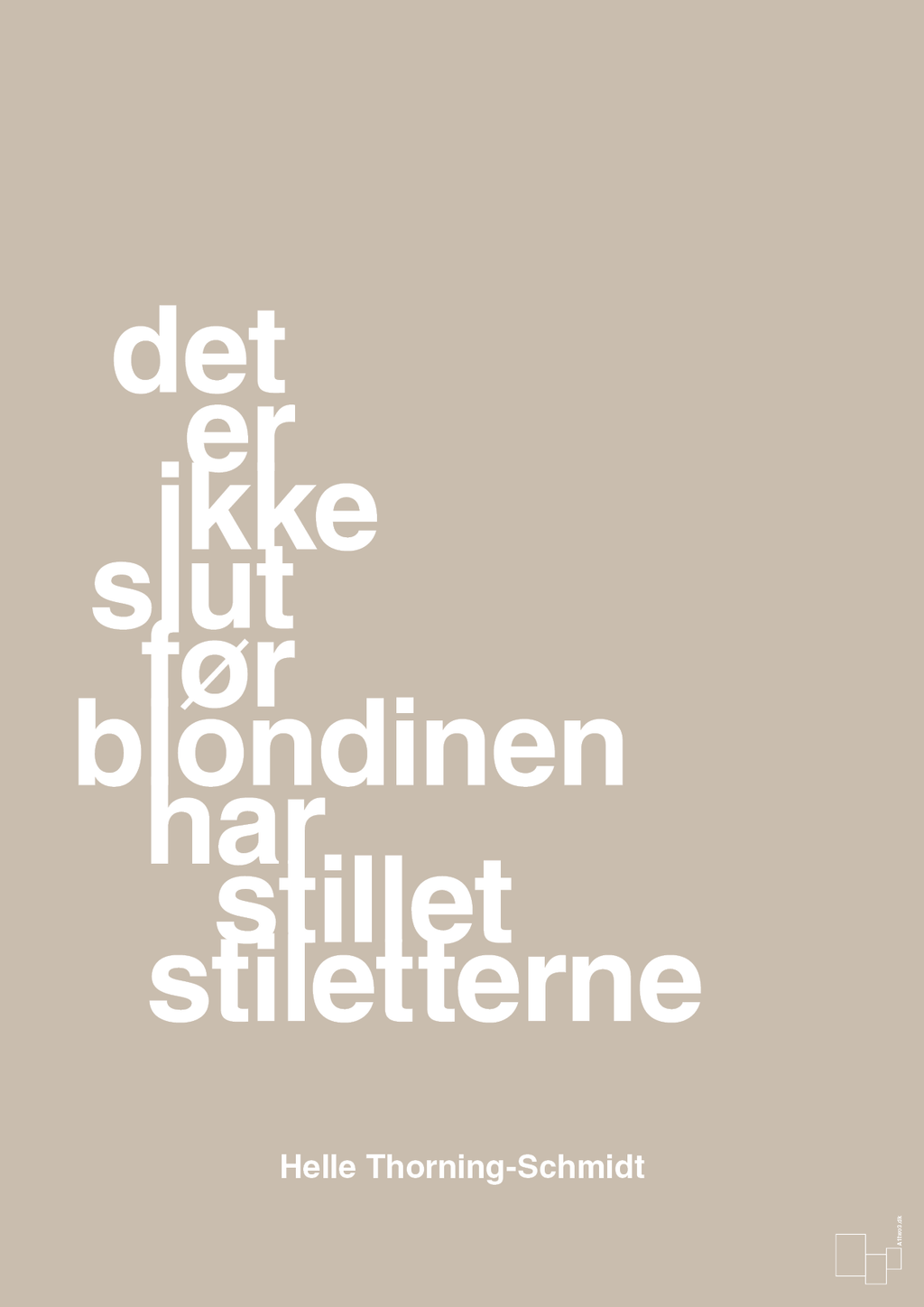 plakat: det er ikke slut før blondinen har stillet stiletterne - creamy mushroom-Politikker-A1two3