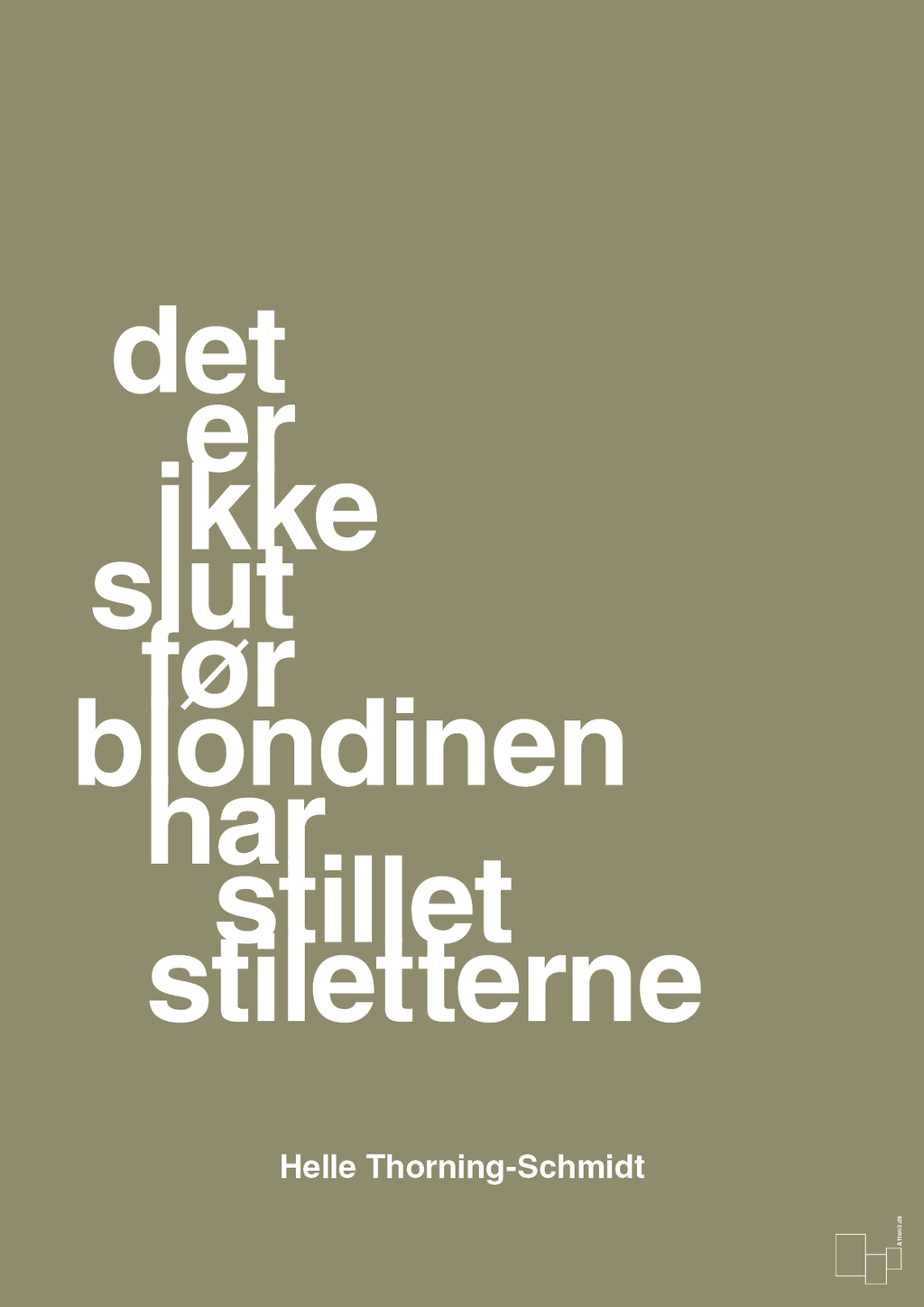 plakat: det er ikke slut før blondinen har stillet stiletterne - misty forrest-Politikker-A1two3