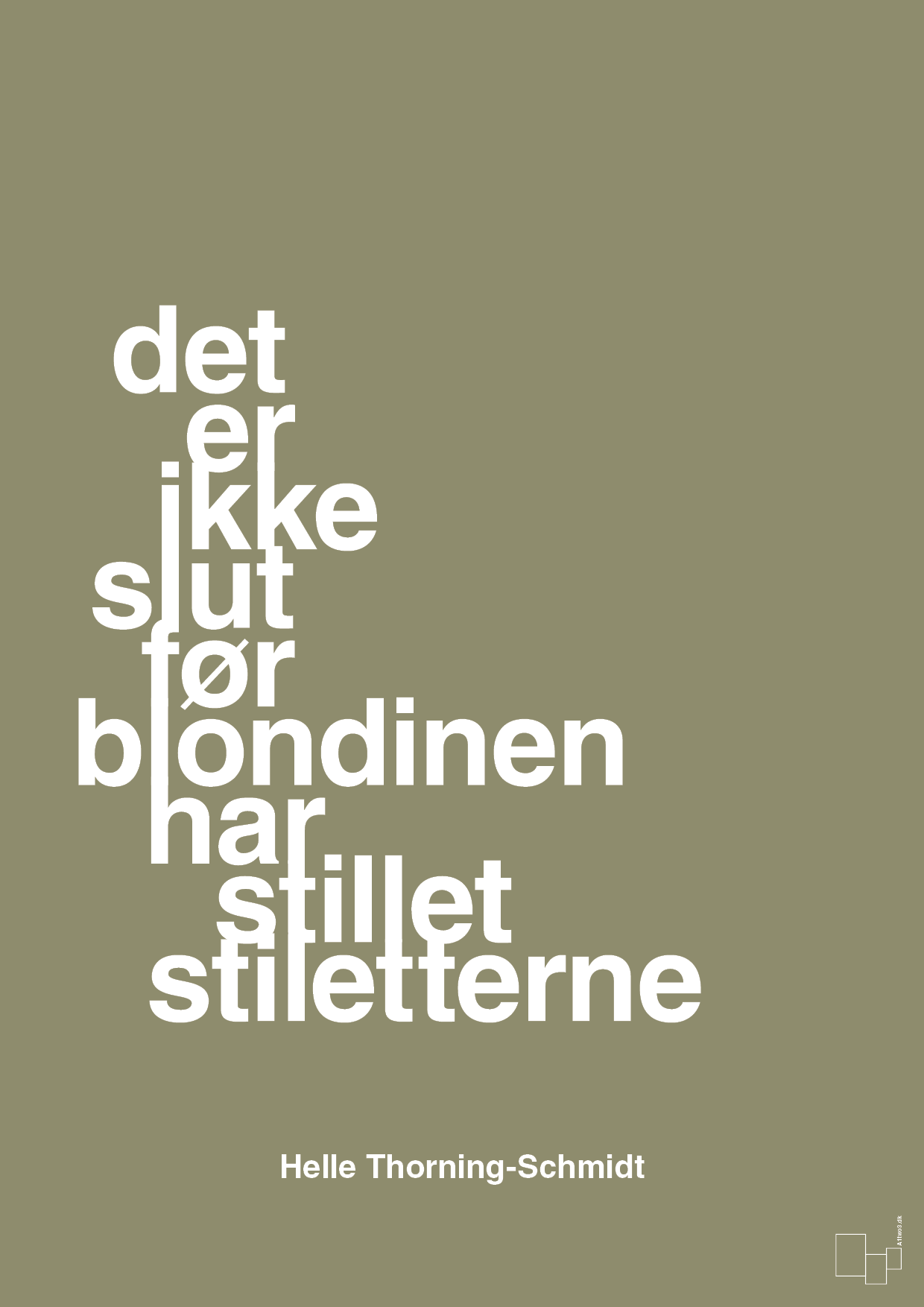 plakat: det er ikke slut før blondinen har stillet stiletterne - misty forrest-Politikker-A1two3
