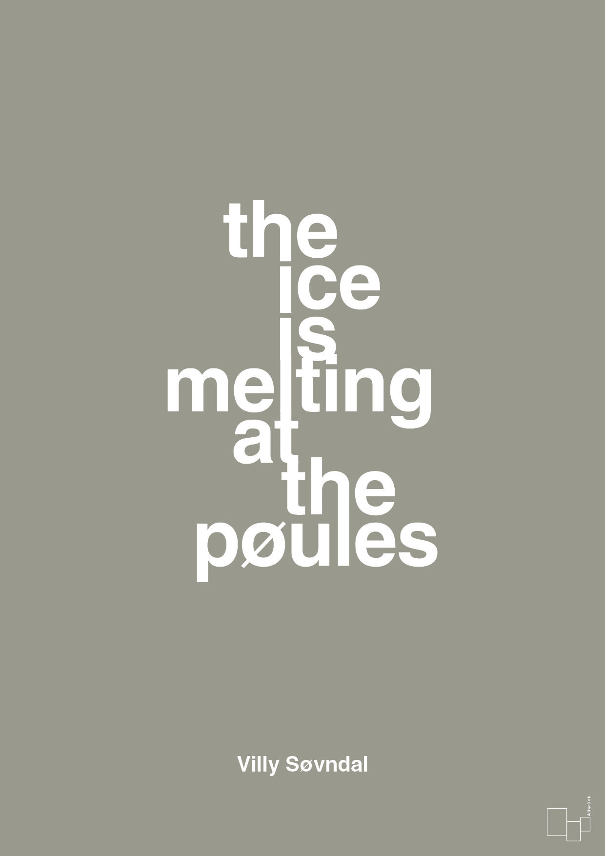 plakat: the ice is melting at the pøules - battleship gray-Politikker-A1two3